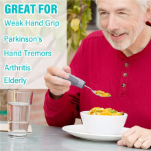 Adaptive Utensils Set, Adaptive Utensils 8pcs for Hand Tremors,Elderly, Arthritis,Parkinsons-Built Utensils
