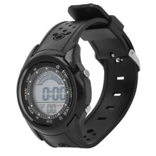 Digital Sports Watch Waterproof Alarm Clock 70mAh Black Plastic