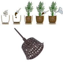 Plastik-Gitter-Düngerkorb 20 Stück | 7,8 cm H, 4,5 cm B