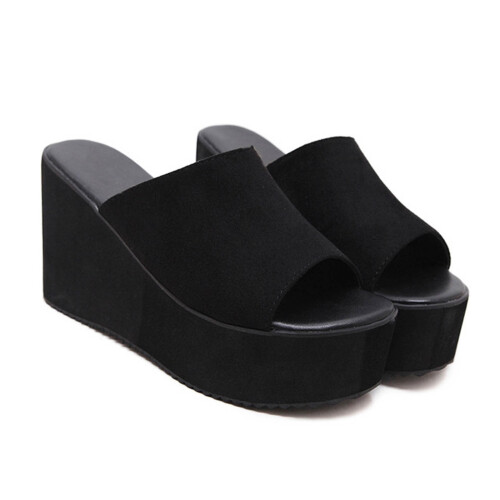 Sandali con zeppa da donna Siides, con punta aperta, modello slip-on, leggeri. 2