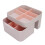 Cosmetic Storage Box Organizer with Drawer 18.5cm Plastic Case 1