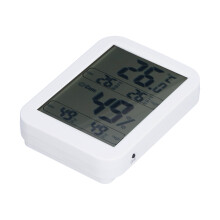 Großes Digital-Thermo-Hygrometer mit Bildschirm 12x8,7x2,5 cm Weiß