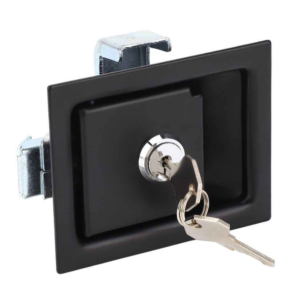 Carbon Steel Toolbox Latch With 2 Keys, 3.3X2.7in Flush Mount Lock 5021390914055