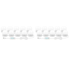 2X LED Vanity Lights for Mirror, Vanity Lights Stick with 10 Dimmable Bulbs, USB Cable Mirror Lights