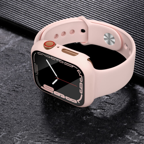 Συμβατό με Apple Watch44mm (SE/6/5/4), Λεπτή θήκη + προστατευτικό οθόνης, σκληρό εξώφυλλο 2