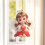 Acrylic Heart Angel Pendant Keychain 2 pcs 6