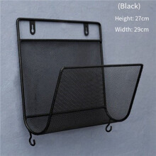 2X Estante para Libros de Hierro, Estante para Periódicos de Metal, Estantería Montada en la Pared, Estantes de Almacenamiento para Pared, Oficina,