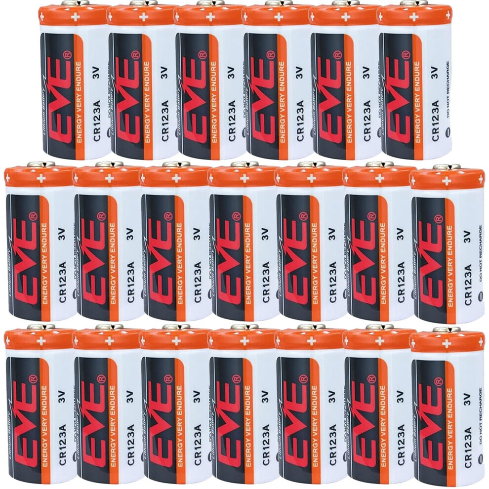 20 Pack Cr123a Lithium Battery 3V 1400Mah Longlasting Power For Flashlight Camera Alarm Sensors 9330225059592
