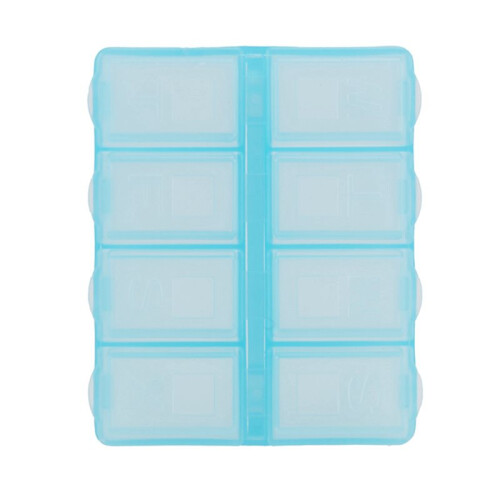 5X Plastic Rectangle 8 Compartments 7 Days Medicine Pill Box 2