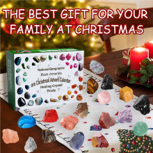 2X Christmas Advent Calendar, Crystal Ore 24 Days Christmas Countdown Calendar, Minerals Gift Box, Advent Calendar Toy
