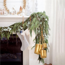 Kerstklokken Rustiek Kerstdecor Vintage Stijl Messing Shabby Chic Decoraties Set van 6