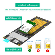 M.2 NGFF B-Sleutel 3G/4G/5G-Module Naar Type C-Netwerkadapter Riser-Kaartondersteuning RM500Q RM500U GM800 SIM8200