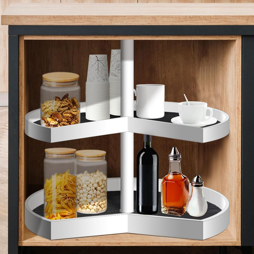 4 Pcs Lazy Shelf Liner Circle Kitchen Liners Non Adhesive Kitchen Cabinet Liners Non Slip Non Skid Fridge Mats 4713645765567
