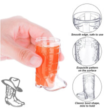 72 Stuks 1 OZ Heldere Cowboy Bril Cowboy Boot Shot Bril Plastic Western Cowboy Bril Transparant
