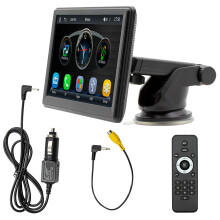 Draadloze CarPlay autoradio, 9-inch IPS touchscreen universele draagbare autoradio met Android Auto, Bluetooth en FM-transmissie, stuurwielbediening