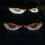1 Pair LED Car Dynamic Devil Eye Light Sticker USB Car Evil Eyes Warning Lamp Car Windshield  Eye Lights,B 4