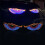 1 Pair LED Car Dynamic Devil Eye Light Sticker USB Car Evil Eyes Warning Lamp Car Windshield  Eye Lights,B 5