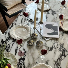 12X Silver Candle Holder, Metal Candlestick Romantic Art Table Decoration for Home Dining , Wedding Photography Props