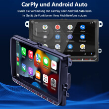 Android autoradio voor VW-voertuigen, draadloze CarPlay, Android Auto Mirror Link, GPS-navigatie met DSP-audio, ondersteuning voor achteruitrijcamera