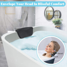 Pohodlný vankúš do kúpeľa, mäkká protišmyková luxusná pena pre bezkonkurenčnú relaxáciu, ergonomická opora zaisťujúca váš dokonalý