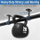 12 Pack No Drill Ceiling Mount Rod Brackets, Heavy Duty Self Adhesive Holders, Adjustable Hooks Hanging Black 9