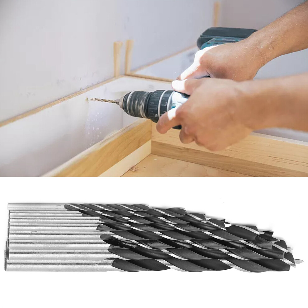 8Pcs High Carbon Steel Twist Drill Bits, 3-10Mm Woodworking Accessories 8491390917382