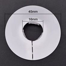 Colarinhos para decoração de tubos de parede, feitos de plástico PP flexível e durável, resistente ao calor. Compatíveis com tubos de água.