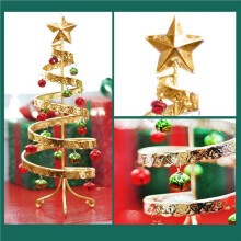 2X Sino de Artesanato de Ferro  Árvore de Natal Simulação de Mesa Exibição de Árvore de Natal Decorações de Natal Como Mostrado