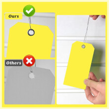 200pcs 4 3/4In X 2 3/8In Neon Shipping Tags Blank Heavy Duty Hang Tags with Reinforced Holes Writable Luggage Tags,B