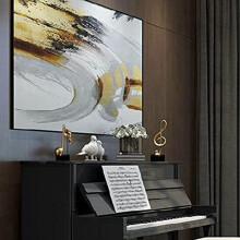 6X Note de Musique Décor Sculpture Musicale Statue Résine Note de Musique Figurine pour la Maison Piano Cadeaux Ornements en Résine