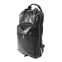 Thickened PU Leather Drumstick Bag Backpack Black, Multi-Function