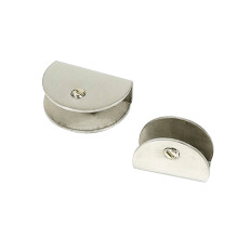 (Semicircle) 304 Stainless Steel Glass Clips, 2Pcs