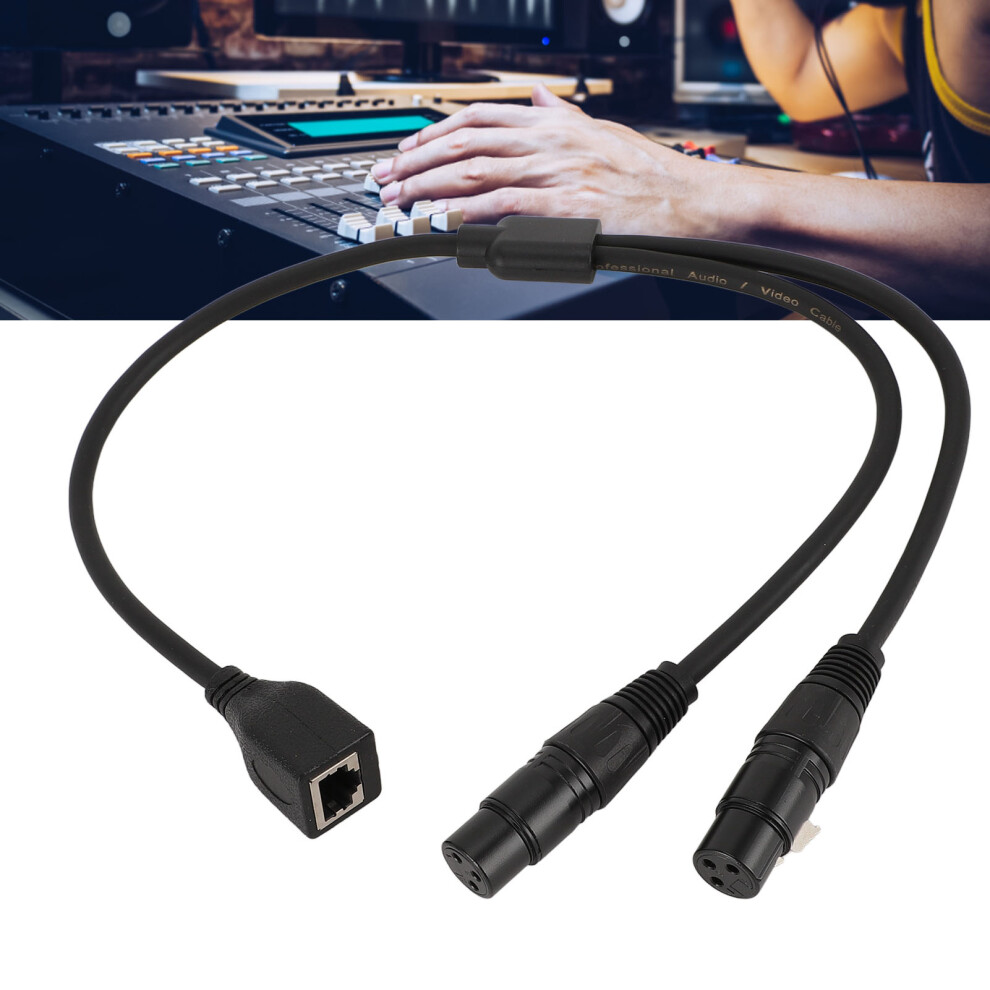 Xlr Female To Rj45 Female Dmx Splitter Cable 0.5M 4251390918383