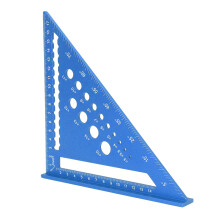 7 Inch Aluminum Alloy Triangle Ruler with 90 Hole | Blue Woodworking Tool