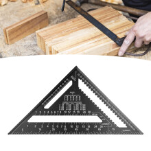 12 Inch Aluminum Alloy Rafter Square 45/90 Carpenter Triangular Ruler