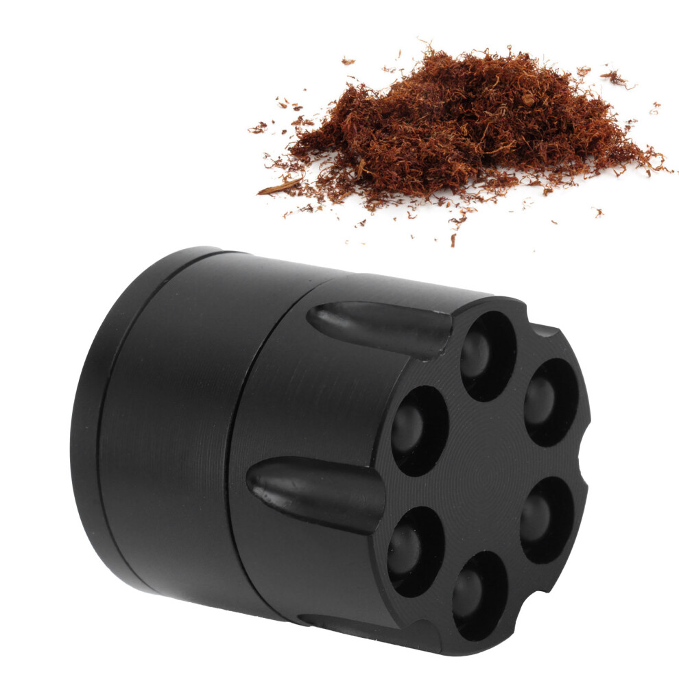 Black Mini Zinc Alloy Smoke Grinder Â Compact Herbal Crusher, 52G