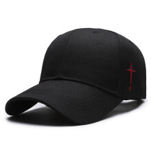 (Black Red Cross) Unisex Baseball Cap for Outdoor Sports & Casual