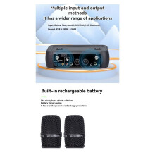D801Electric Portable DSP AntiWhistling Reverb BluetoothWireless Microphone Singing HomeEntertainment KTV Microphone(US)
