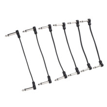 6 Pcs 6 Inch Guitar Effect Patch Cables 1/4 Inch for Microphone & Amplifier Set