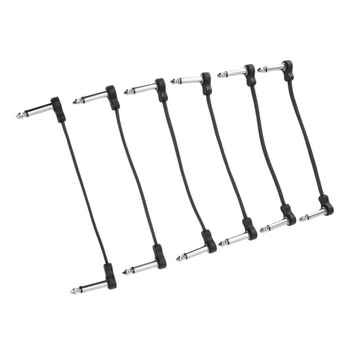 6 Pcs 6 Inch Guitar Effect Patch Cables 1/4 Inch for Microphone & Amplifier Set
