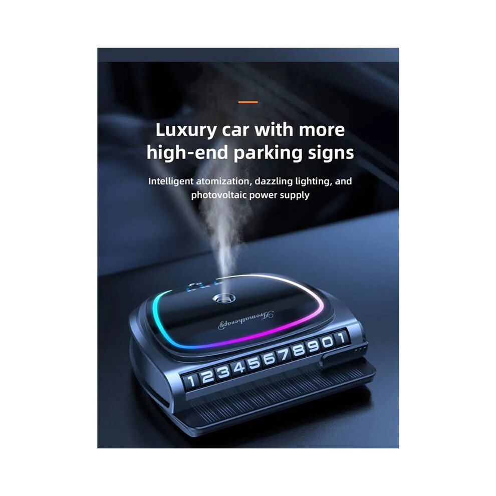 4X Solar Car Aromatherapy Ornaments Temporary Parking Number Plate High-End Car Perfume Light 4711640651830