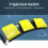 USB Triple Foot Switch Control 375*150*46mm, Custom Shortcut Keys 1