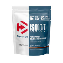 Dymatize ISO 100 Hydrolyzed Gourmet Chocolate 576g - Whey Protein Hydrolysate + Isolat Pulver