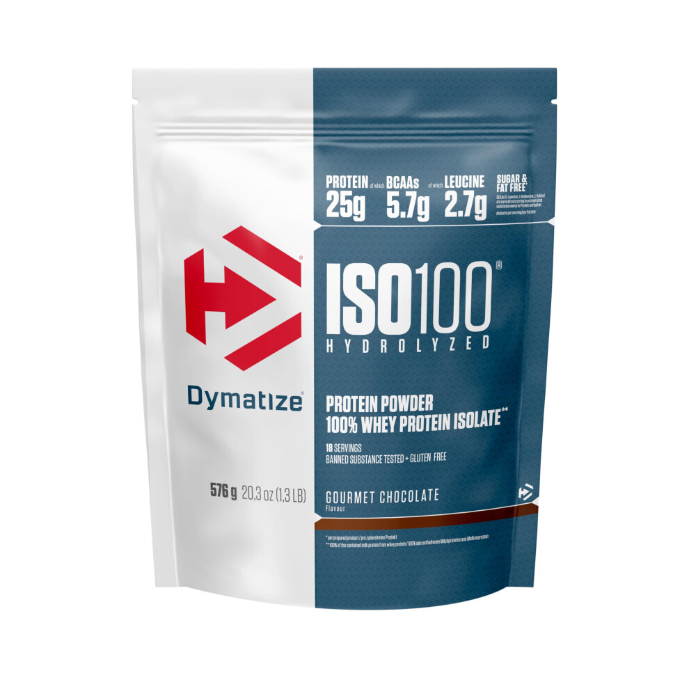 Dymatize Iso 100 Hydrolyzed Gourmet Chocolate 576G | Whey Protein Hydrolysate +