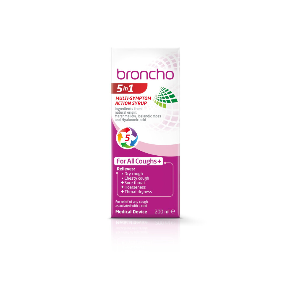 BRONCHO 5-in-1 Multi-Symptom Action All Coughs Syrup. 200ml. - Image 6