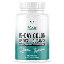 Vinco Colon Cleanse 15 Day Detox - Supports Weight Loss - Eliminates Toxins - Re