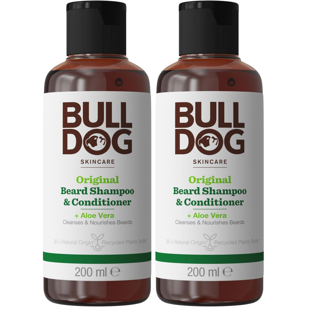 Bulldog Skincare Original Beard Shampoo & Conditioner Men's Grooming Beard Moisturiser For