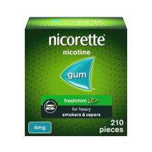 Nicorette Freshmint 4mg Gum (210 Pieces), Discreet Stop Smoking and Stop Vaping