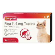 Beaphar - Flea Tablets for Cats & Kittens - 3 Treatment Pack - Rapid Knock Down