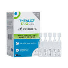 30 Thealoz Duo Gel (Single Dose Units) Eye Drops - Longer-Lasting Relief for Dry, Tired & Sore Eyes |Ideal for Overnight Relief |Gentle, Preservative